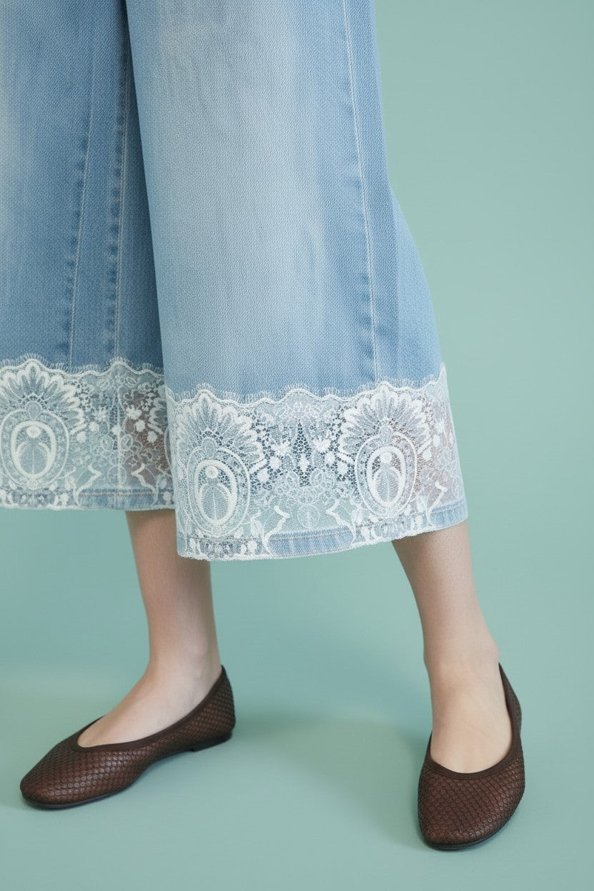 CROPPED DENIM PIZZO