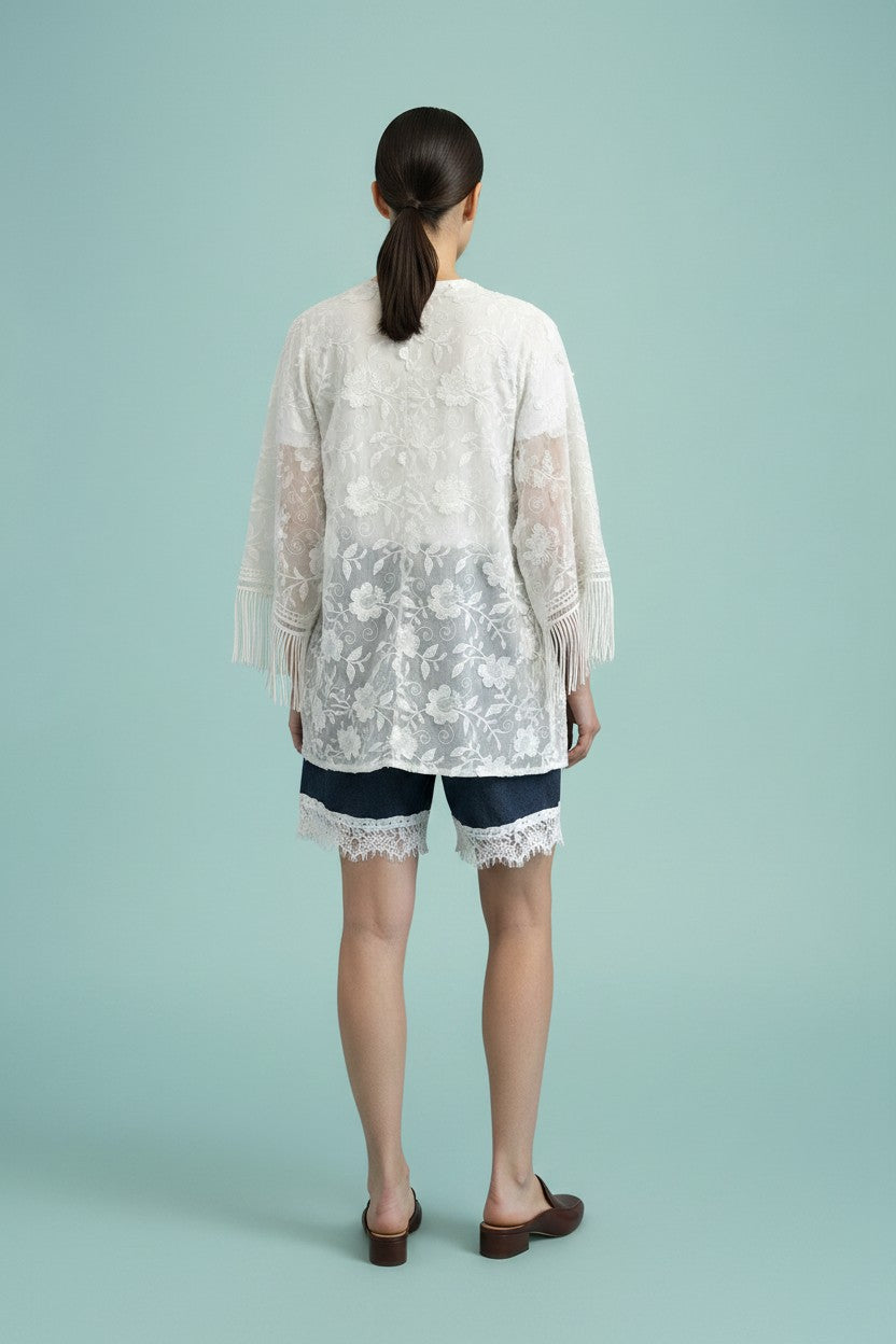 KIMONO BIANCO RICAMO