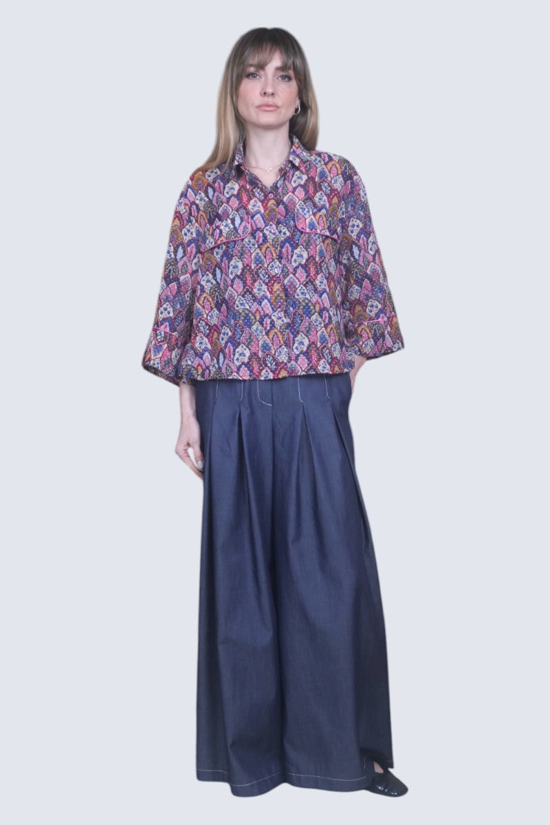 CAMICIA CHIFFON JACQUARD