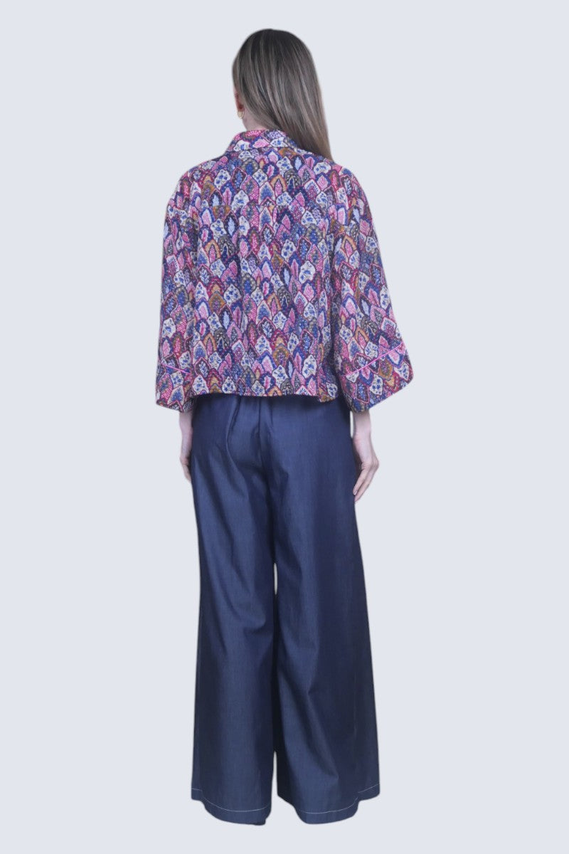 CAMICIA CHIFFON JACQUARD