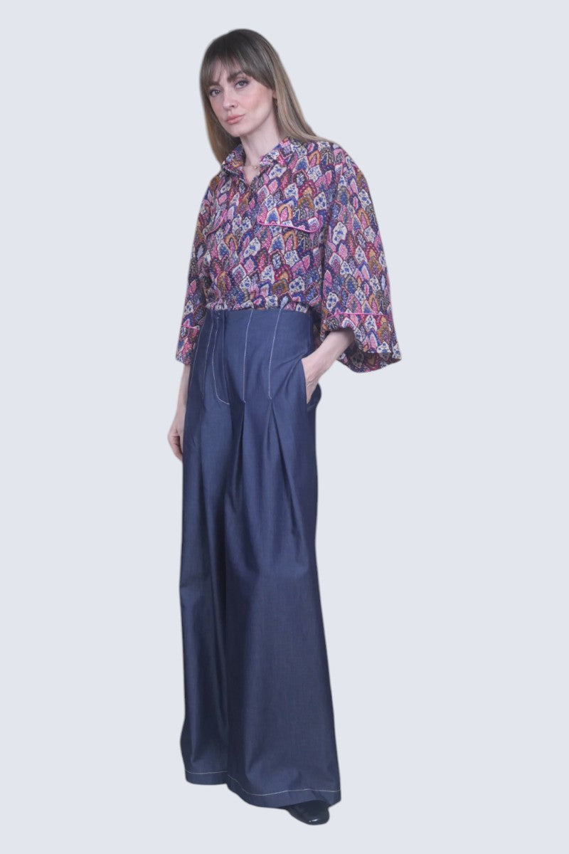 CAMICIA CHIFFON JACQUARD