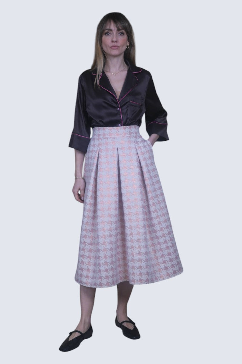 GONNA TWEED PIED DE POULE
