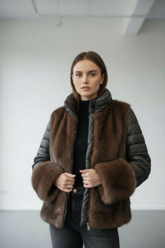 PIUMINO CON SIMILPELLICCIA