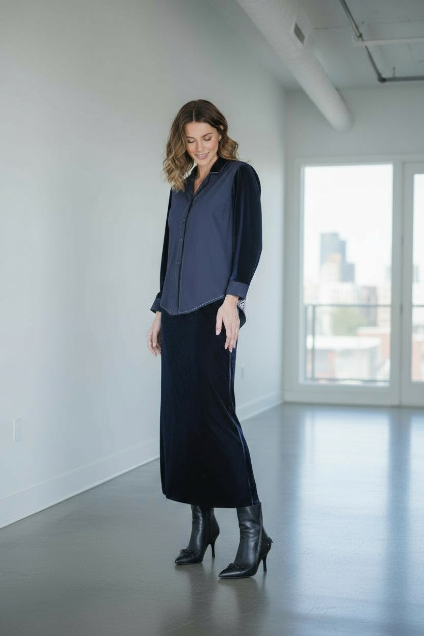 GONNA LONGUETTE VELLUTO