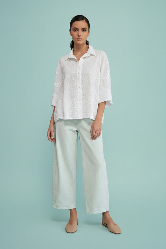 CAMICIA VOILE RICAMATO