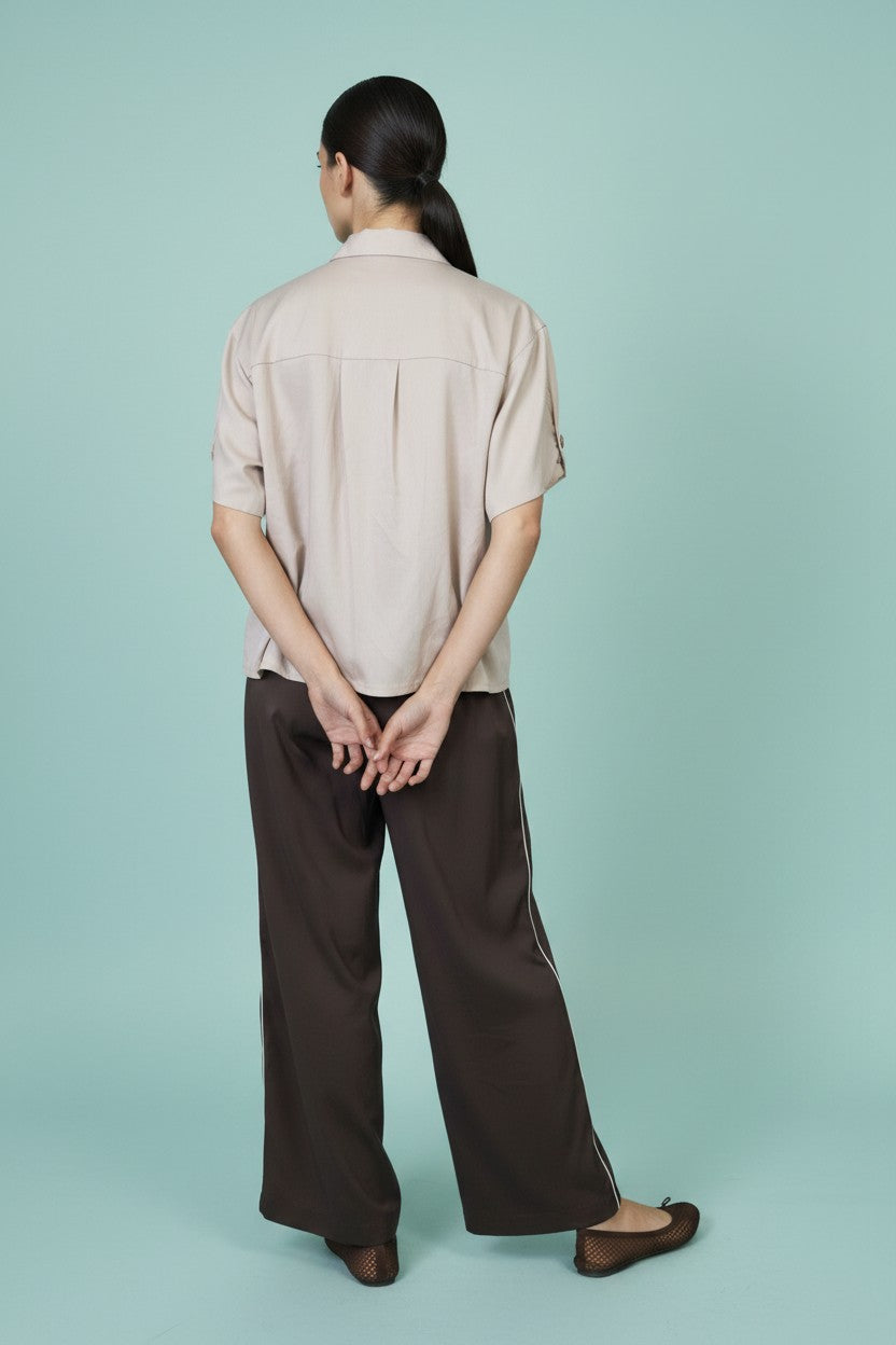 CAMICIA CROPPED MACRAME'