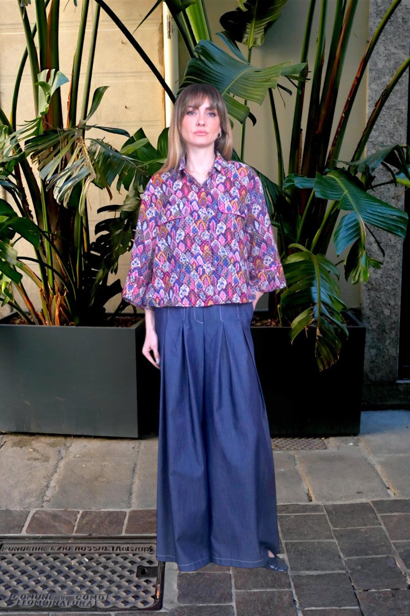 CAMICIA CHIFFON JACQUARD
