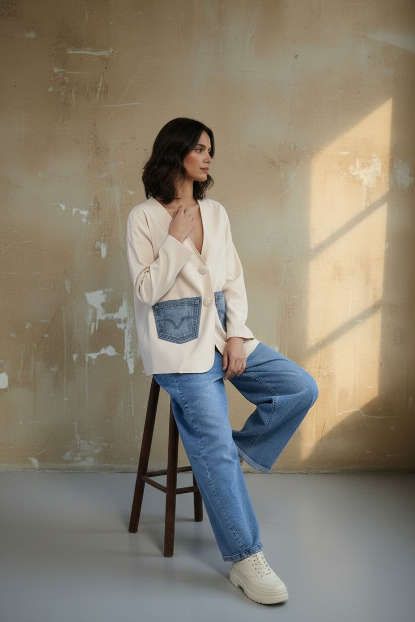 GIACCA TASCHE JEANS VINTAGE