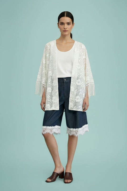 KIMONO BIANCO RICAMO