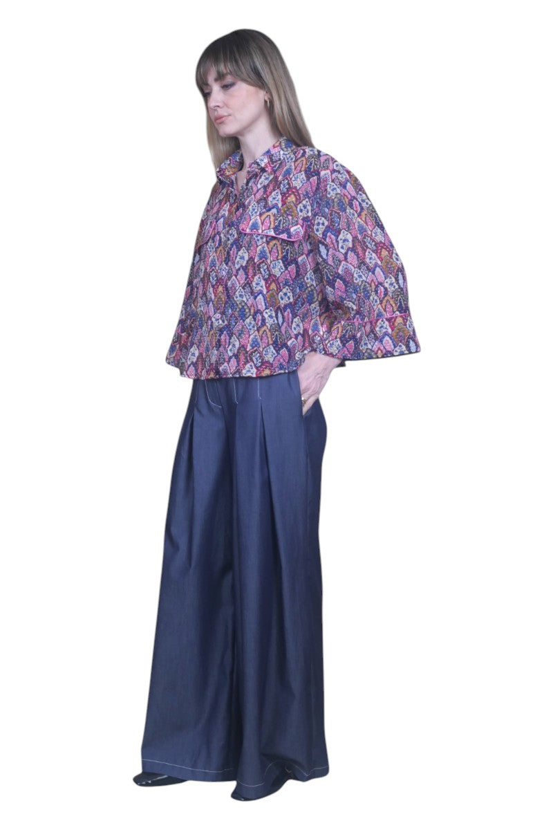 CAMICIA CHIFFON JACQUARD