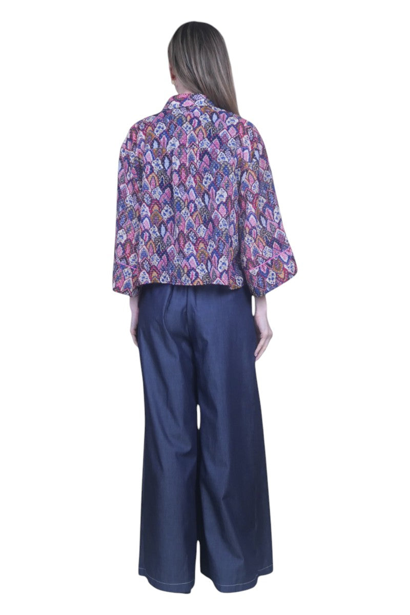 CAMICIA CHIFFON JACQUARD