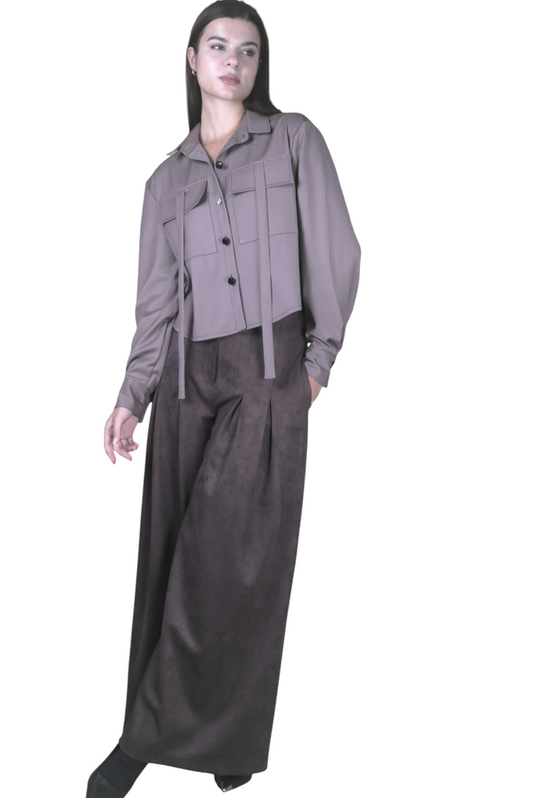 GIACCA CAMICIA CROPPED