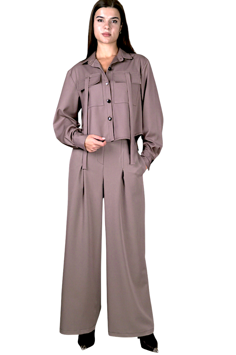 PANTALONE FLUIDO MISTO LANA