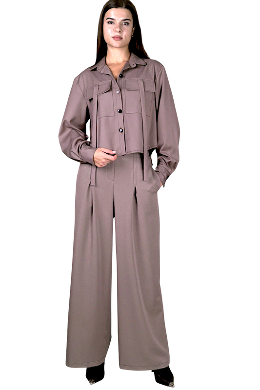 PANTALONE FLUIDO MISTO LANA