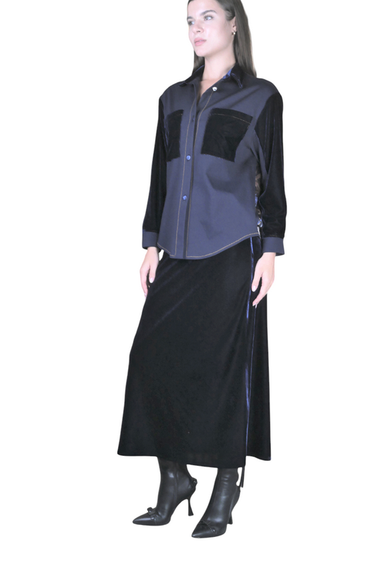 GIACCA CAMICIA PATCH VELLUTO