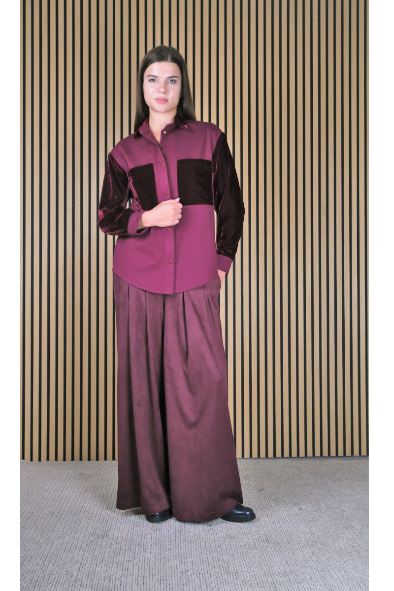 GIACCA CAMICIA PATCH VELLUTO