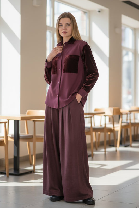 GIACCA CAMICIA PATCH VELLUTO