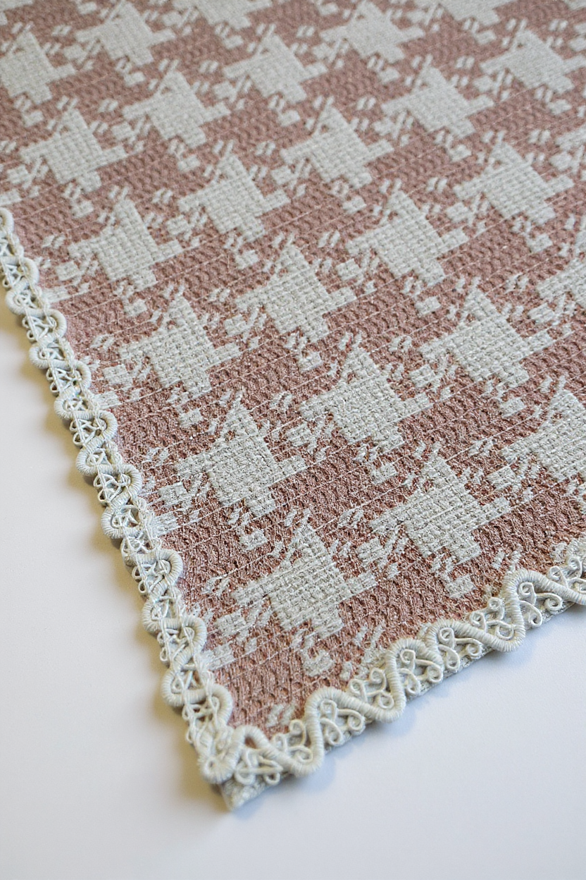 TOVAGLIETTA PIED DE POULE LAMINATA