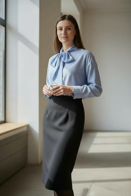 CAMICIA FIOCCO VISCOSA