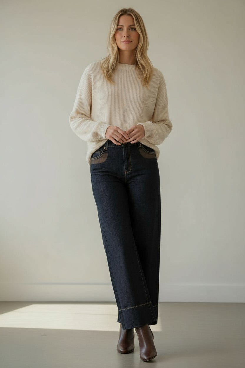 JEANS CROPPED BLU JACK