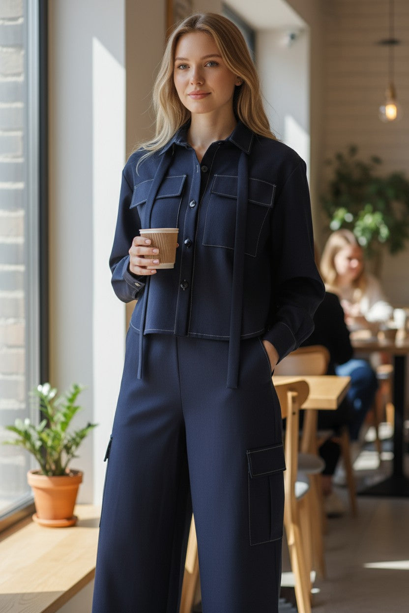 GIACCA CAMICIA CROPPED