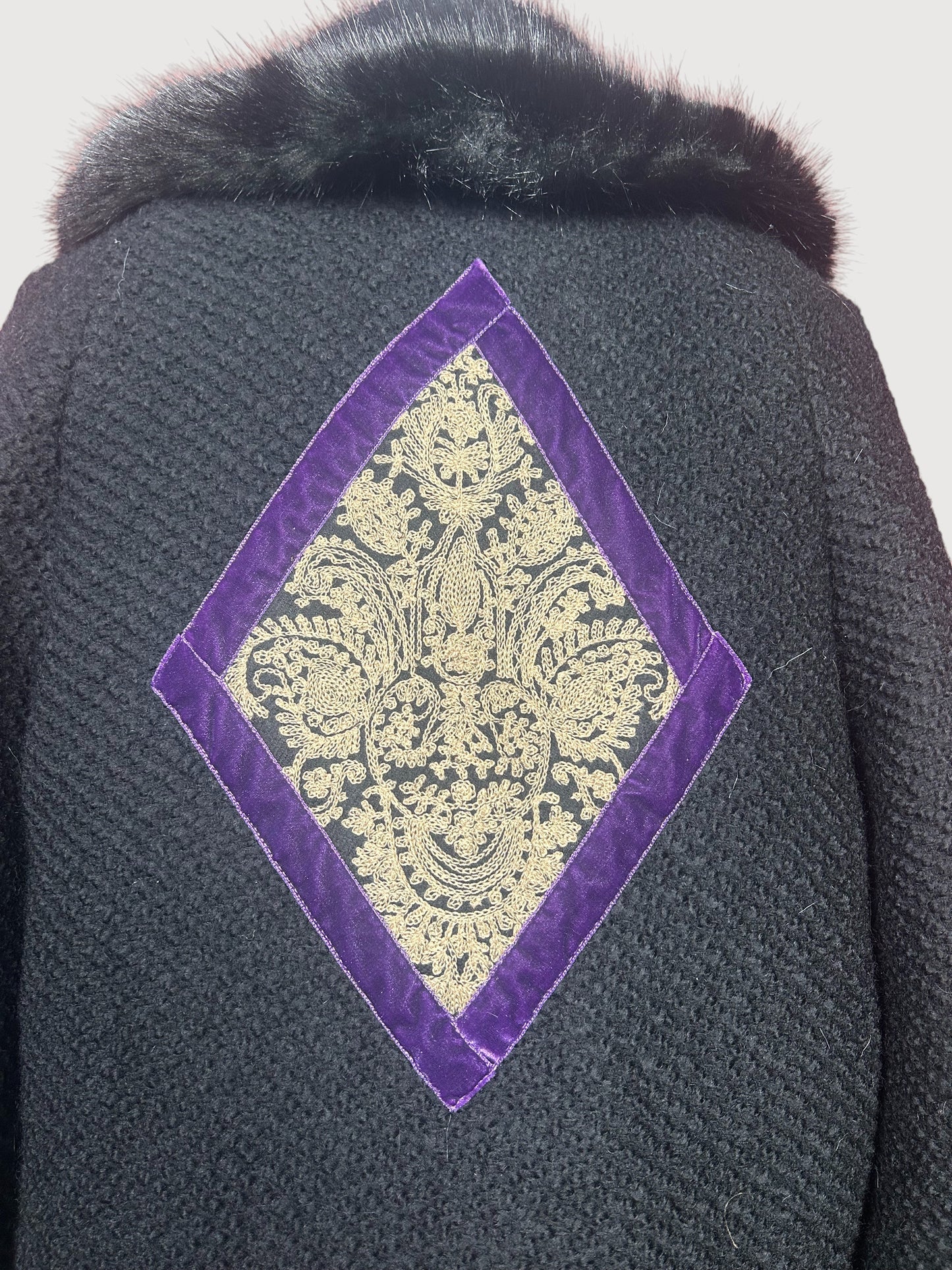 CABAN BOUCLE SIMILPELLICCIA