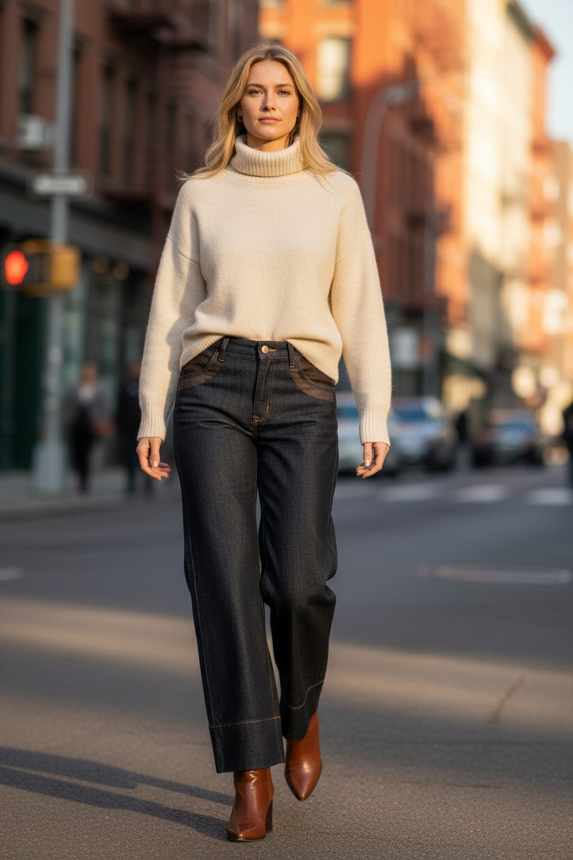 JEANS CROPPED BLU JACK