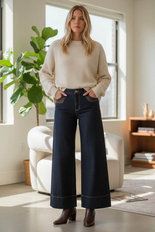 JEANS CROPPED BLU JACK