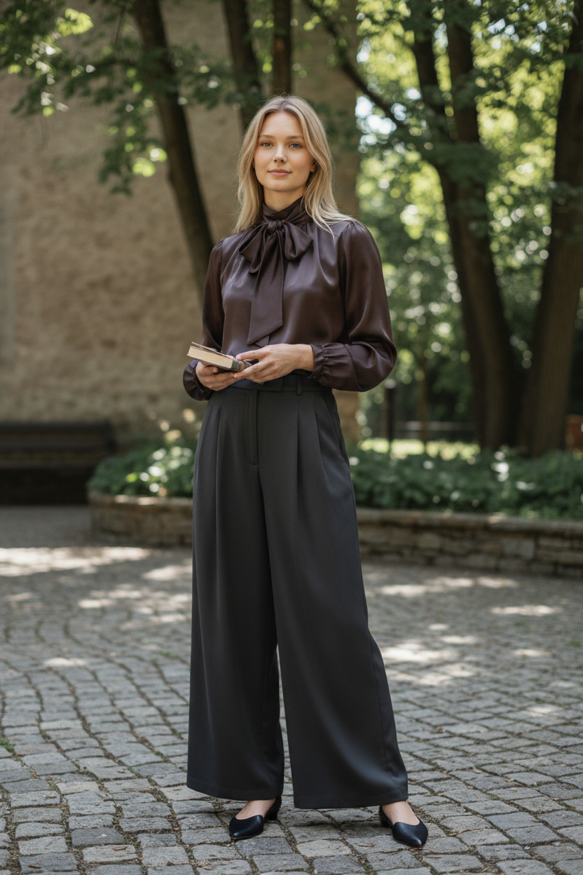 PANTALONE FLUIDO MISTO LANA