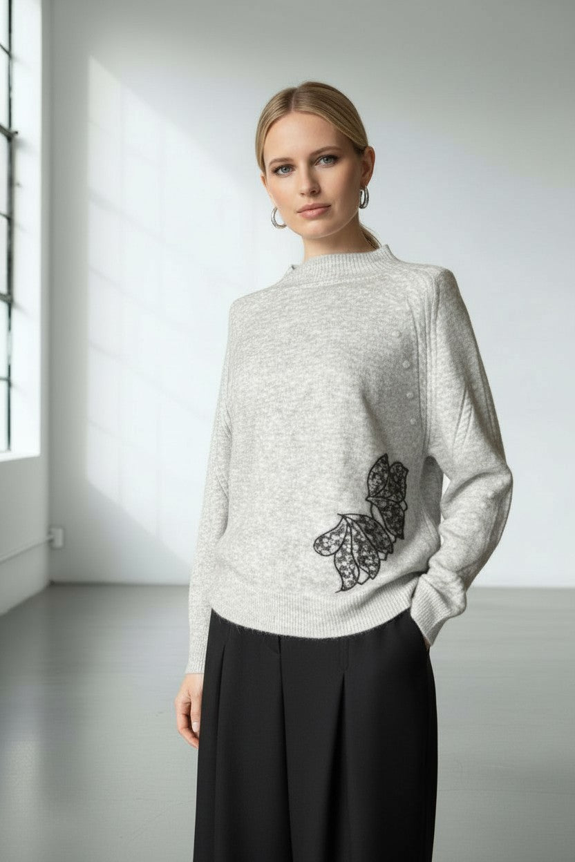 MAGLIA LUPETTO RICAMATA