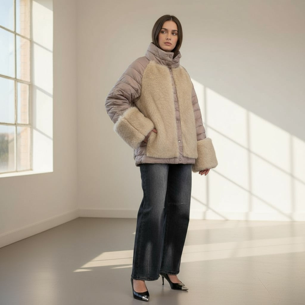 PIUMINO CON SIMILPELLICCIA