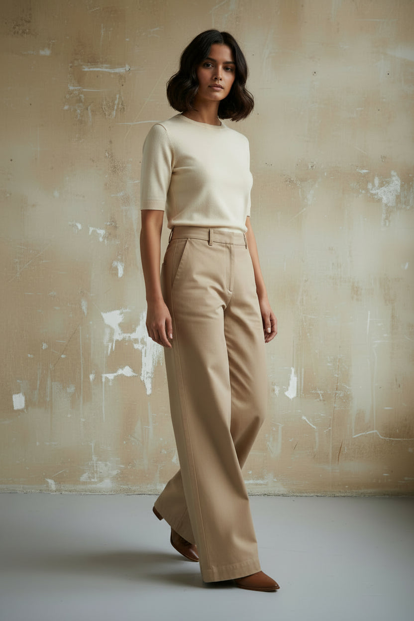 PANTAPALAZZO DRILL COTONE