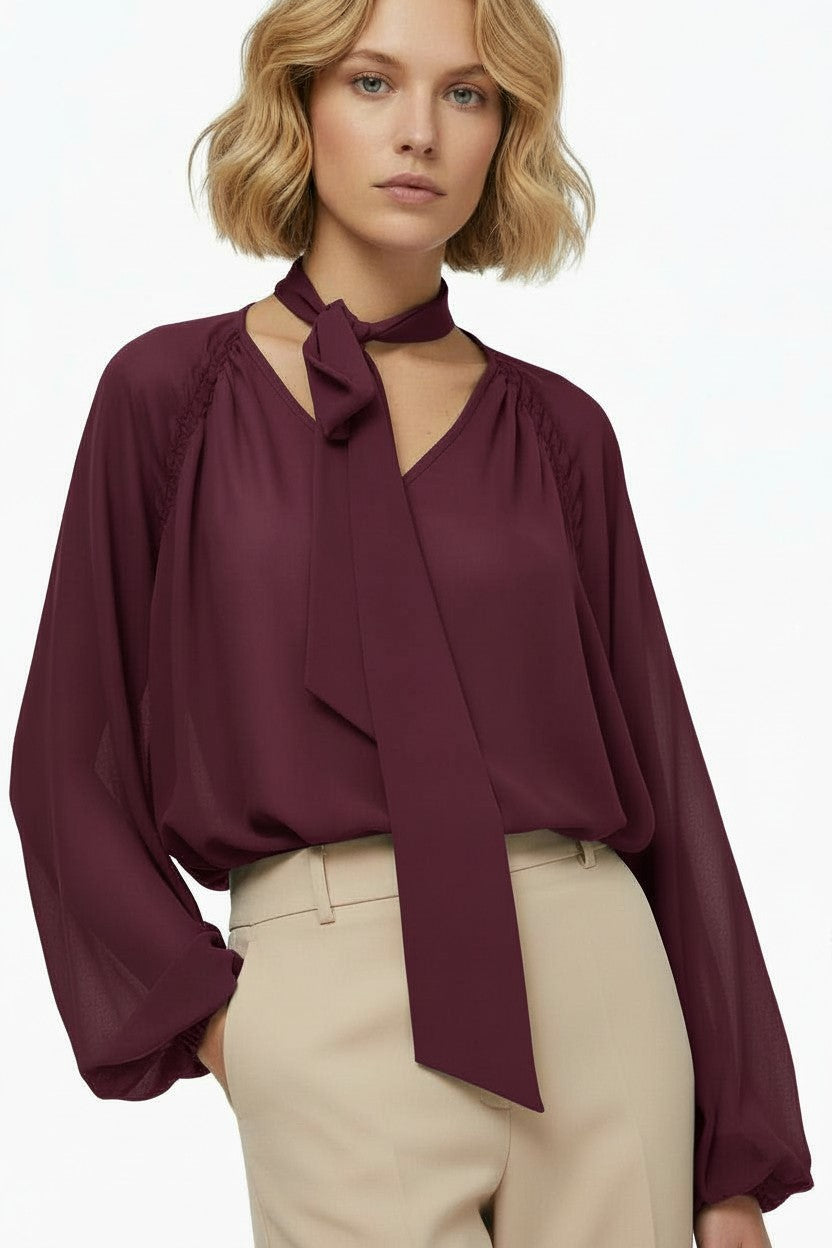 BLOUSON CAMICIA SETA CON FIOCCO