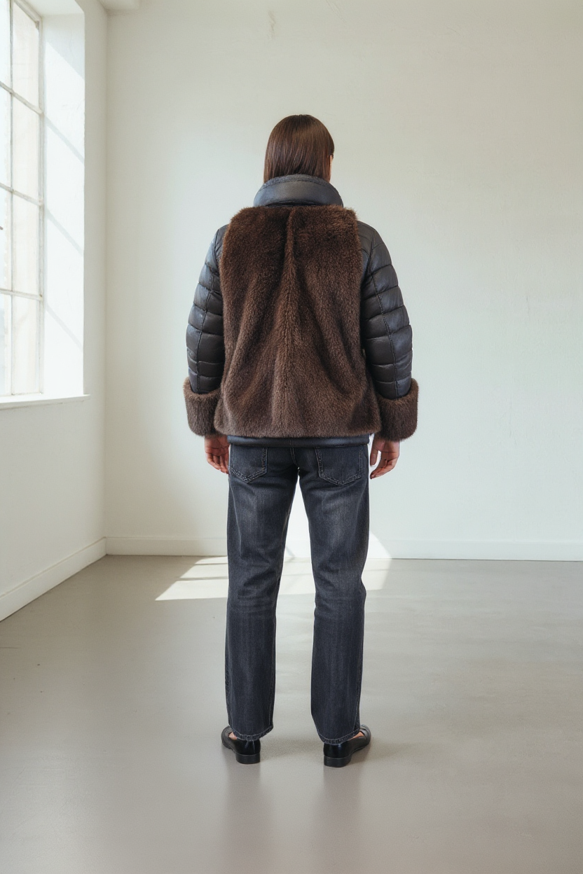 PIUMINO CON SIMILPELLICCIA