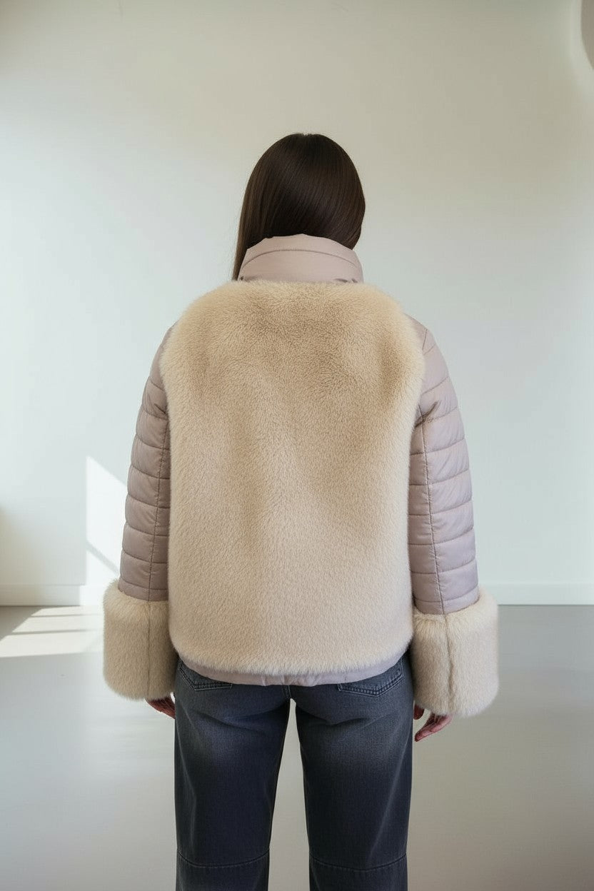 PIUMINO CON SIMILPELLICCIA