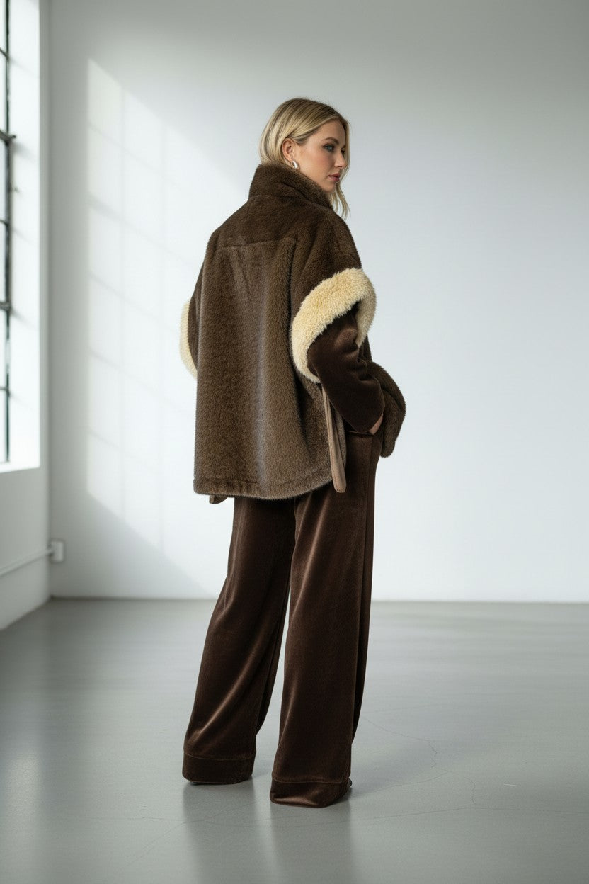 GILET MONTONE ROVESCIATO SIMILVISONE