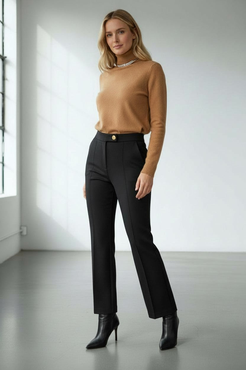 PANTALONE FLAIRE DOPPIO CREPE