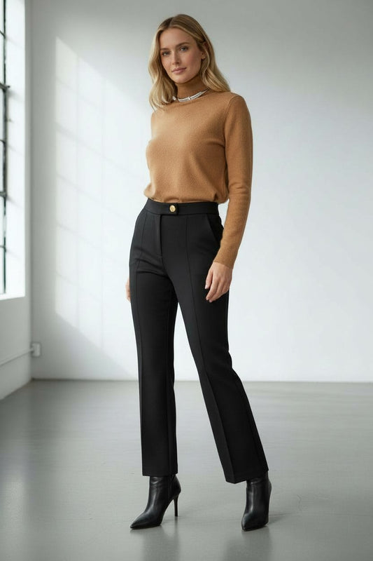 PANTALONE FLAIRE DOPPIO CREPE