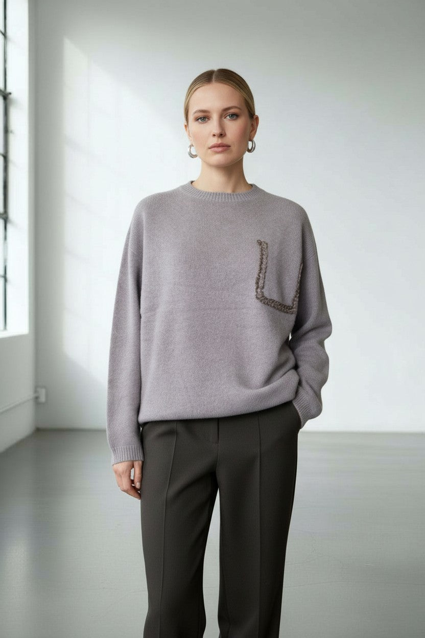 MAGLIA PURA LANA RICAMO